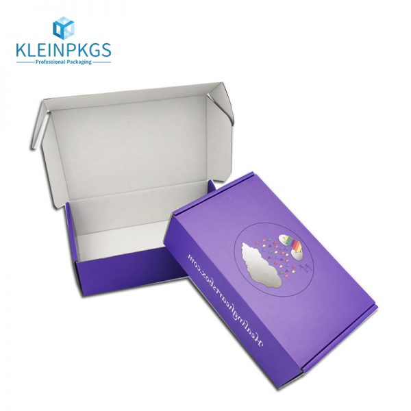 corrugated box with clear window custom print