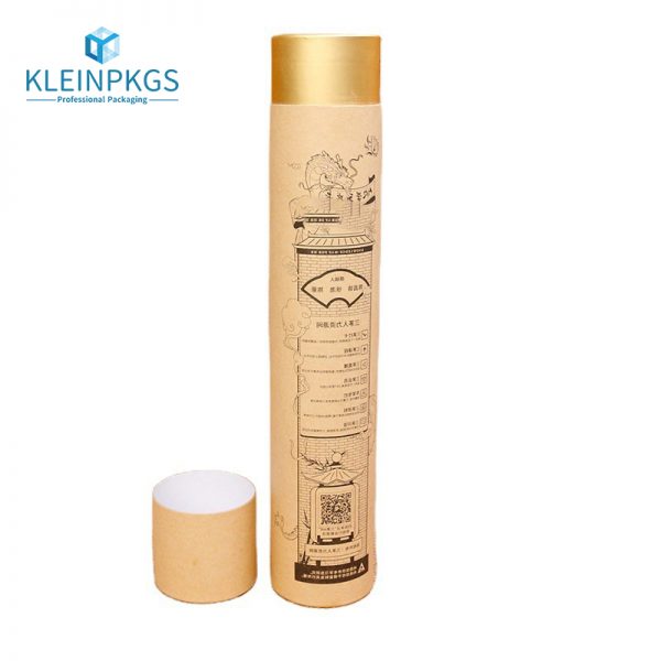 packaging kraft paper tube metal lid and paper lid
