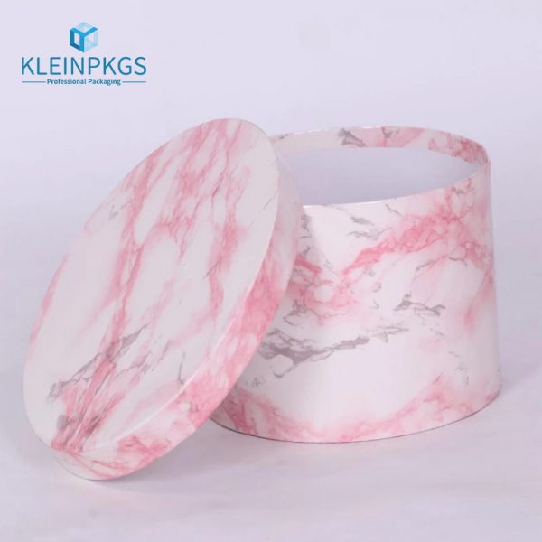 round pink ring box