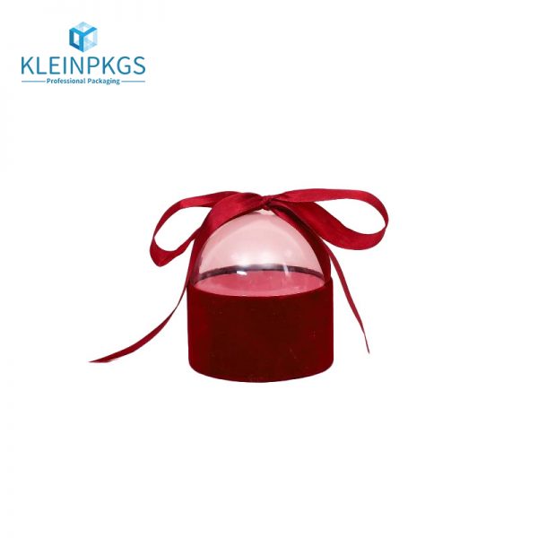small cylinder box with ribbon