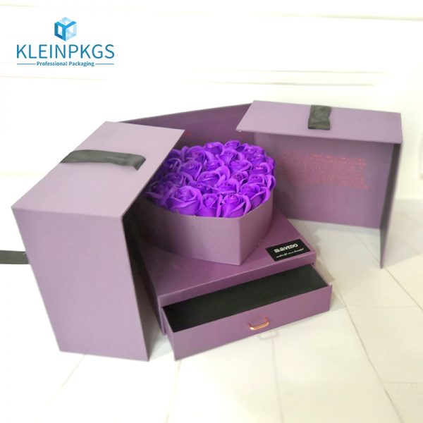 Unfade Flower Rose Jewelry Box with Surprise 100 Lan